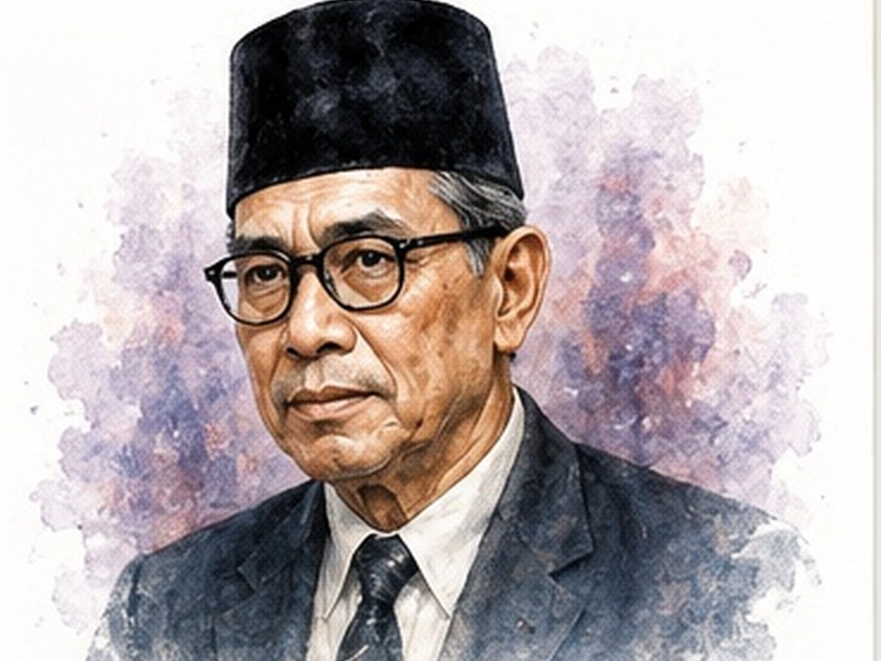 Potret cat air Burhanuddin Al-Helmy