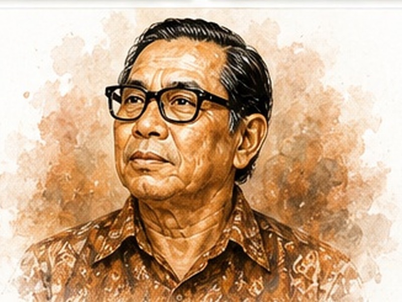 Potret cat air Pak Sako